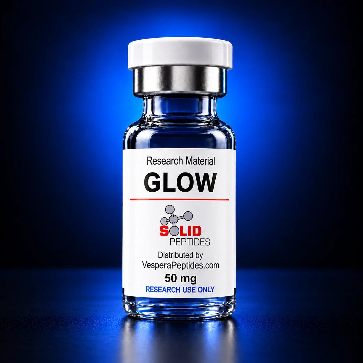 GLOW Blend: BPC-157/TB-500/GHK-Cu (50mg vials)